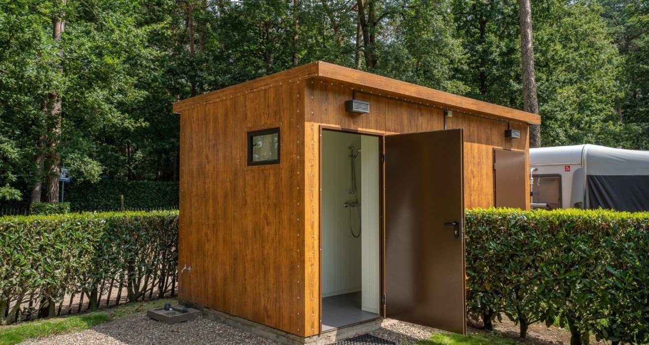 Camping met prive sanitair